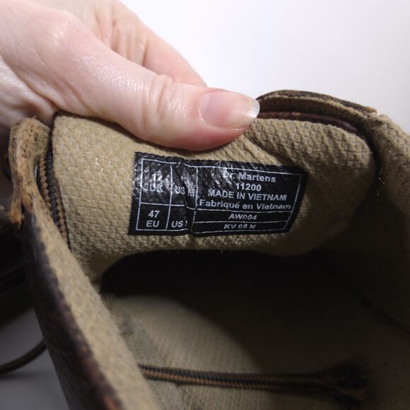 Dr Martens Brown Oxford Mens US 13 Casual Leather Lace Up Shoe 11200 Air Cushion